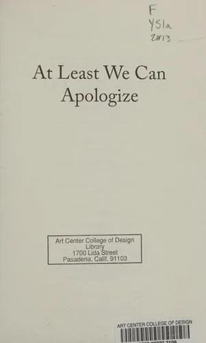 At Least We Can Apologize (Library of Korean Literature, 07)