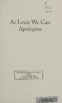 At Least We Can Apologize (Library of Korean Literature, 07)