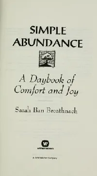 Simple Abundance: A Daybook of Comfort of Joy