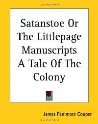 Satanstoe ; or, The littlepage manuscripts, a tale of the colony