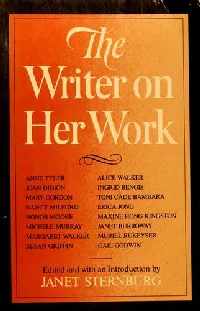 The Writer on Her Work