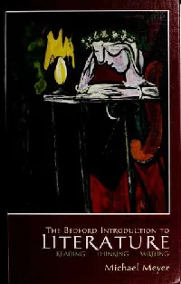 The Bedford Introduction to Literature--Reading, Thinking, Writing--Sixth Edition