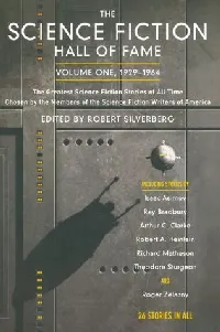 The Science Fiction Hall of Fame, Volume One, 1929-1964