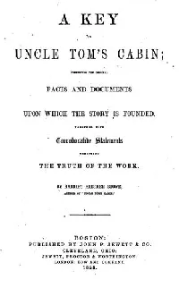 Key to Uncle Tom's cabin