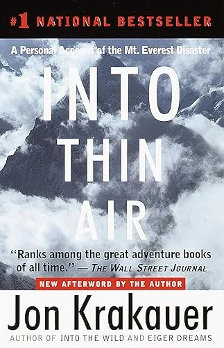 Into Thin Air: A Personal Account of the Mt. Everest Disaster by Jon Krakauer — book cover