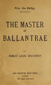 The master of Ballantrae
