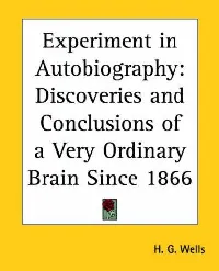 Experiment in autobiography