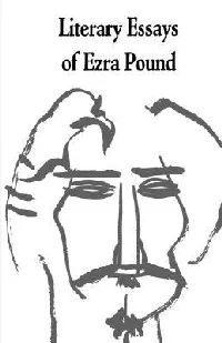 Literary Essays of Ezra Pound