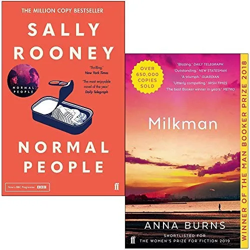 Normal People By Sally Rooney & Milkman By Anna Burns 2 Books Collection Set