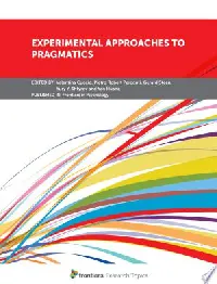 Experimental Approaches to Pragmatics