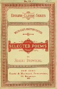 The complete works of Robert Browning Volume XVI
