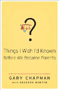 Things I Wish I'd Known Before We Became Parents