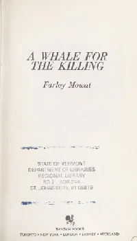 A Whale for the Killing