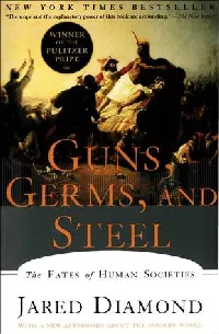 Guns, Germs, and Steel: The Fates of Human Societies