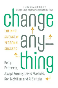 Change Anything: The New Science of Personal Success