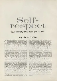 On Self-Respect (Essay)