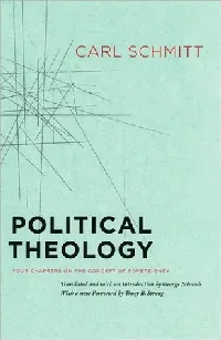 Political Theology: Four Chapters on the Concept of Sovereignty