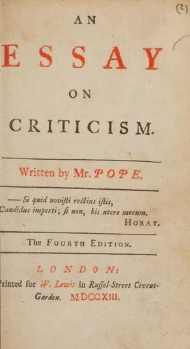 Essay on criticism cover