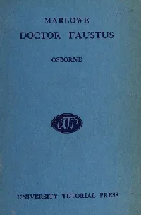 The Tragical History of the Life and Death of Doctor Faustus