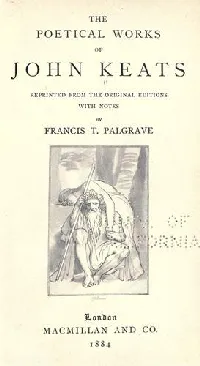 Poems by John Keats