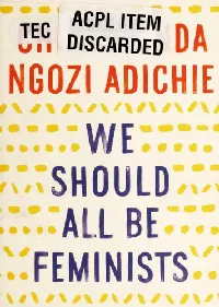 We Should All Be Feminists