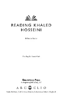Reading Khaled Hosseini