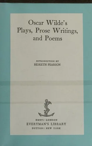 Oscar Wilde's Plays, Prose Writings, and Poems cover