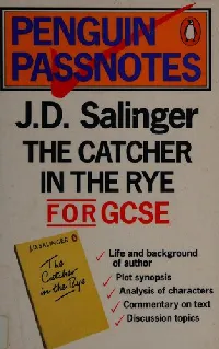 Salinger's "Catcher in the Rye" (Passnotes)