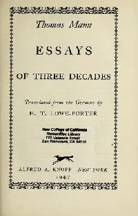 Essays of three decades
