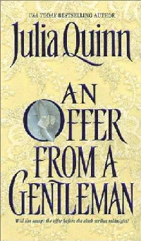 An Offer from a Gentleman