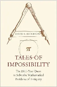 Tales of Impossibility: The 2000-Year Quest to Solve the Mathematical Problems of Antiquity