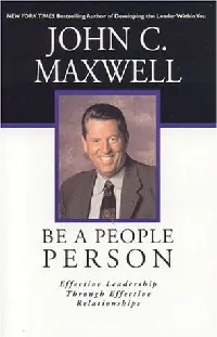 Be a People Person