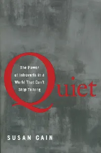 Quiet: The Power of Introverts in a World That Can't Stop Talking